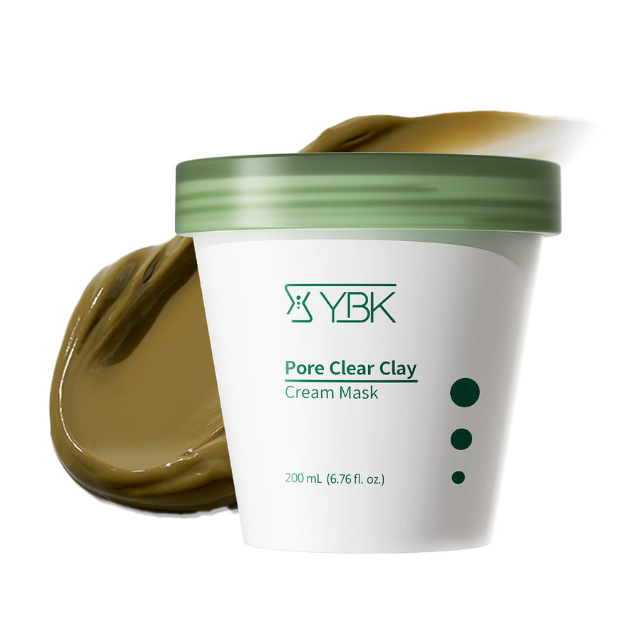 YBK Heartleaf Pore Clay Mask, Gentle PHA Exfoliating & Hydrating Face Mask with Kaolin Clay, Oil Absorbing & Pore Cleansing, Cooling Soothing Care with Triple Botanical Extracts, 6.76 fl oz