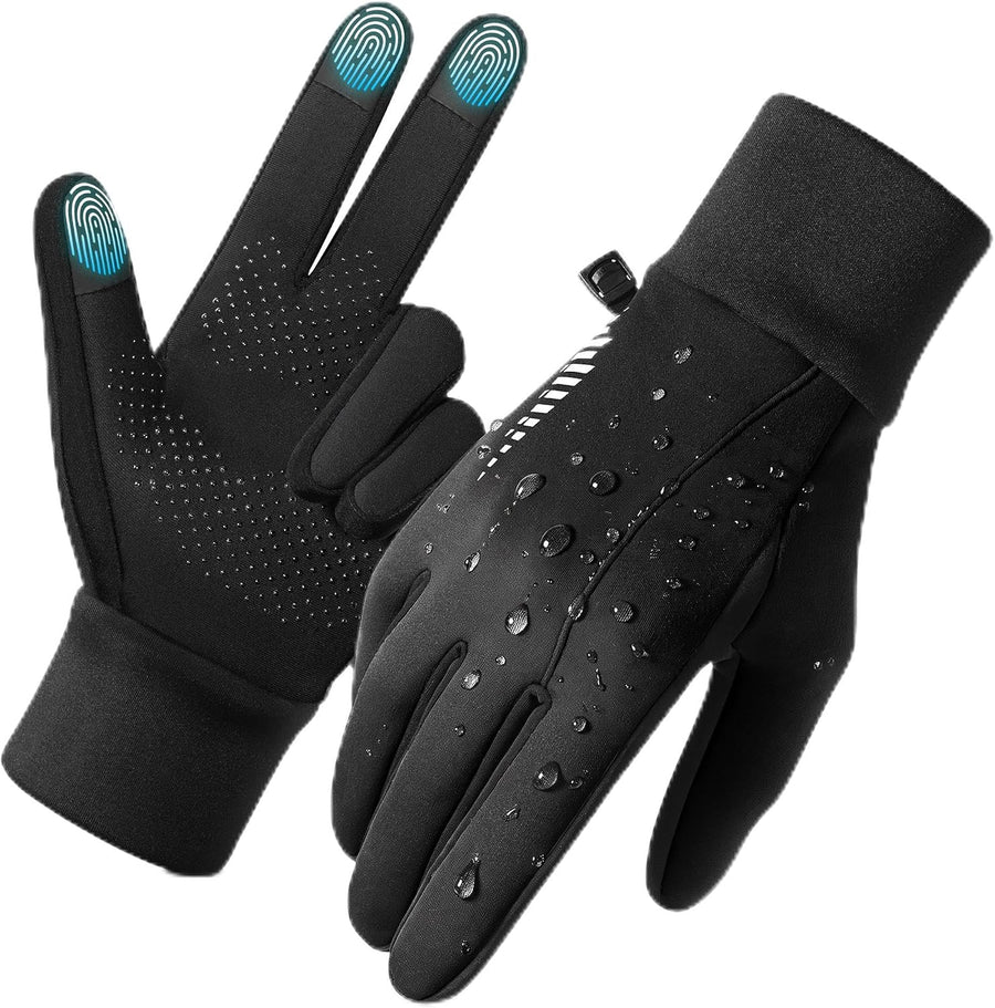 Winter Gloves Women Men, Cold Weather Snow Ski Liners Warm Glove,Touch Screen & Grip & Windproof 3-Layers, for Running, Cycling, Biking, Hiking, Driving, Sport Outdoor Daily Life