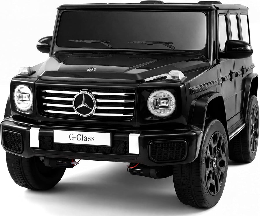 ELEMARA 2 Seater 24v Ride on Toys for Big Kids,Mercedes Benz G-Class G500 Electric Car for Kids,4WD Ride on Car with Remote Control,Battery Powered SUV,Bluetooth,Music& Horn,Low Battery Prompt,Black