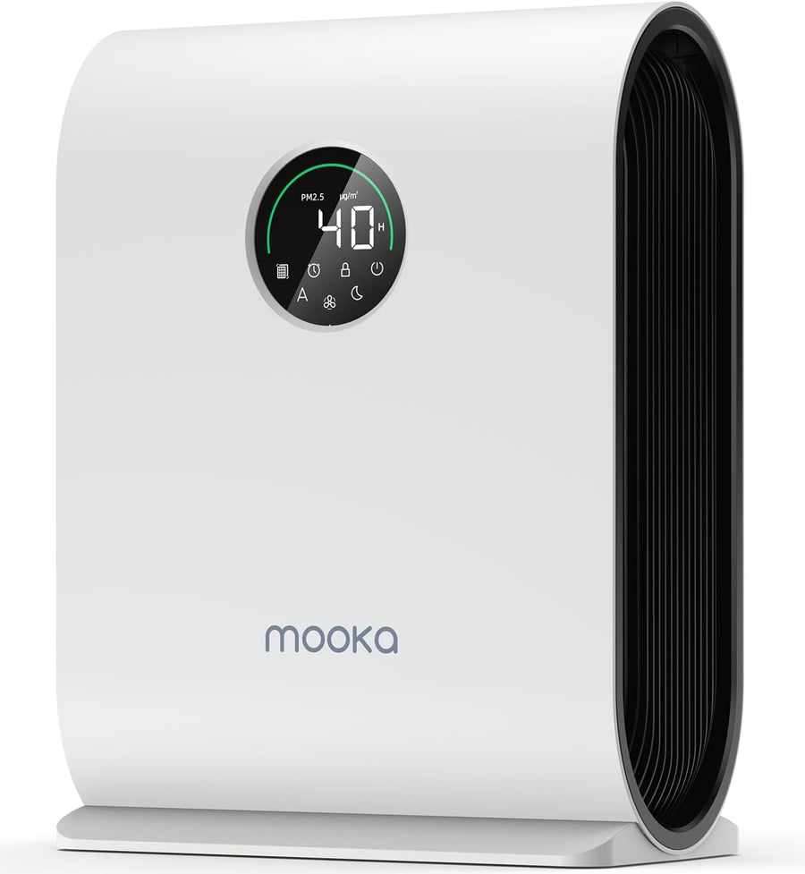MOOKA Air Purifier for Home Pets Up to 2500 ft² with Air Quality Sensors