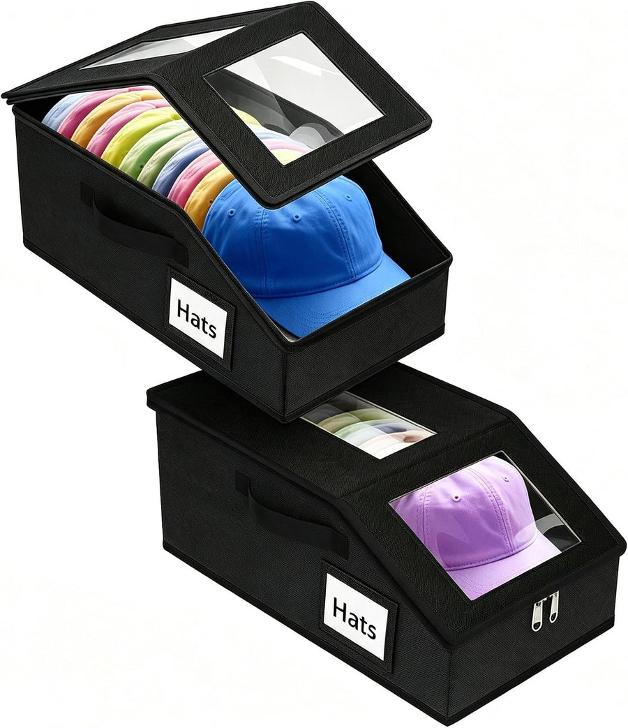 Hat Storage for Baseball Caps, 2 Pack Hat Organizer for 30 Caps