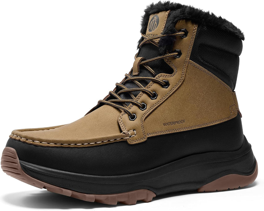 Coostar Snow Boots for Men Moc Toe Casual Winter Boots Lightweight