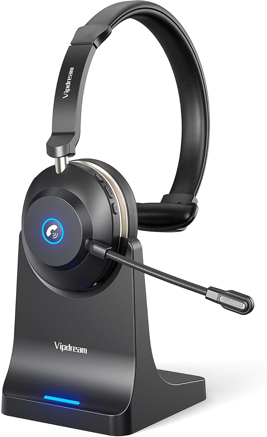 Wireless Headset with Microphone for Work, Bluetooth 5.3 Headset for PC