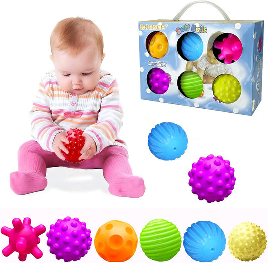 Sensory Balls for Baby, 6 Pack Baby Sensory Toys 6-12 Months