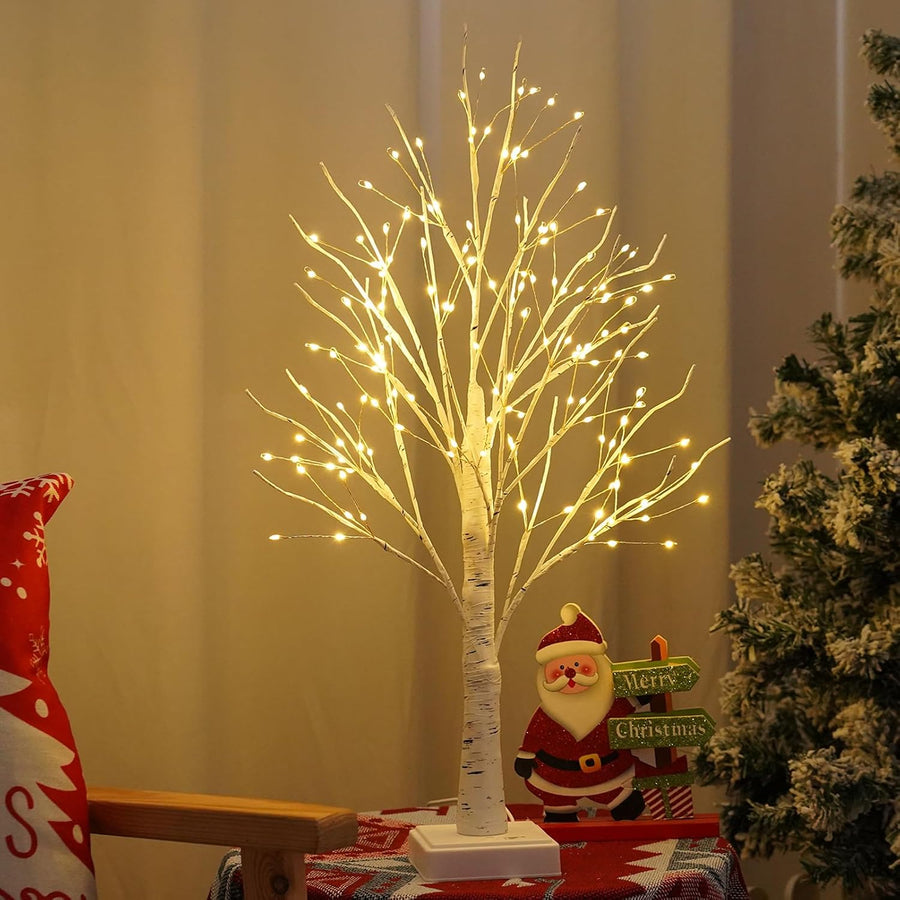 PXBNIUYA 144 LED Birch Tree Light with Timer,DIY Artificial Lamp Warm White