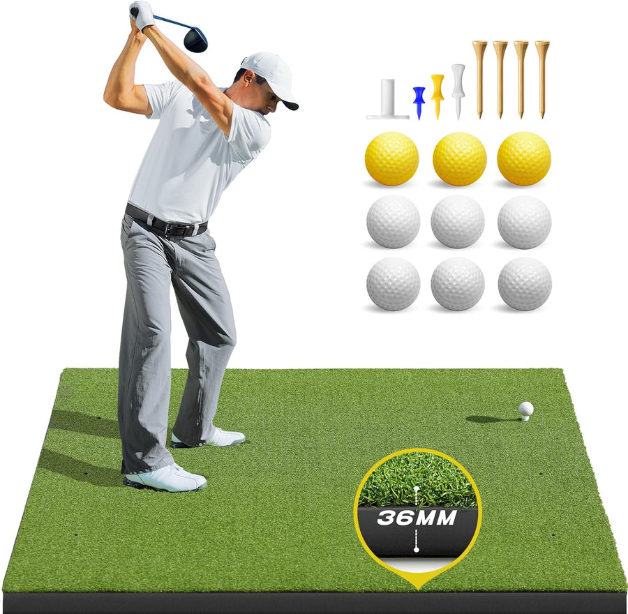 Bltend Golf Mat 36mm: 5x4ft/6x4ft Golf Hitting Mat Practice Outdoor Indoor