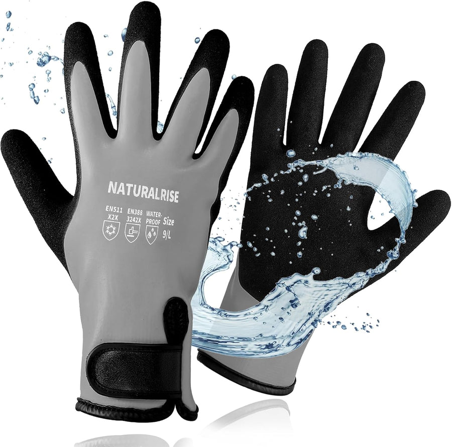Waterproof Winter Work Gloves 3 Pairs & 1Pair for Men & Women Cold Resistan with Grip