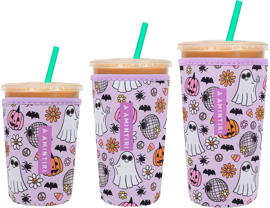 Amintiri Reusable Insulator Neoprene Sleeve for Iced Coffee & Cold Soda