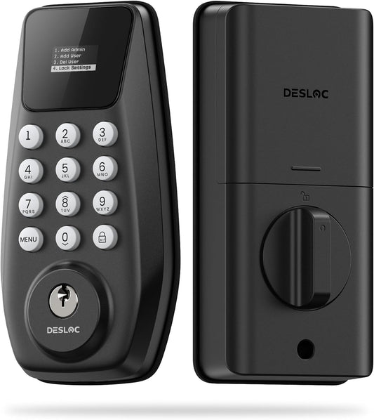 DESLOC C100 Keyless Entry Door Lock with Visual Display, Auto Lock