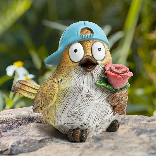 Wiresusuan Funny Garden Bird Statue Yard Art Outdoor Decor Animal Figurine