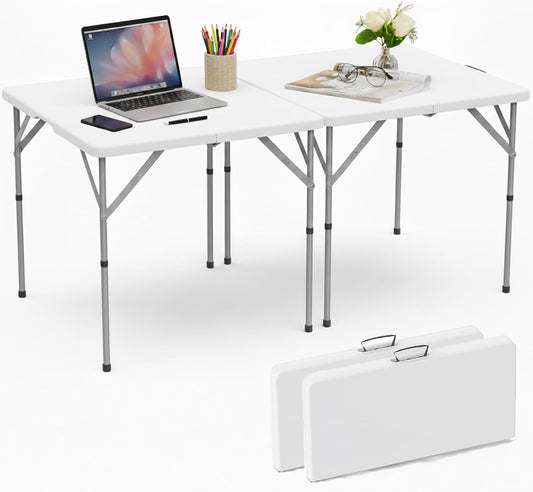 34'' Square Folding Card Table 2 Pcs,Dining Table with Handle & Safety Lock
