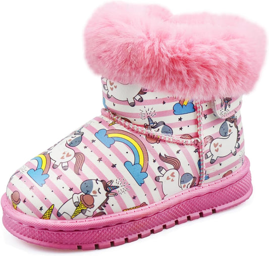Girls Boots Unicorn Christmas Winter Boot for Toddler Little/Big Kid