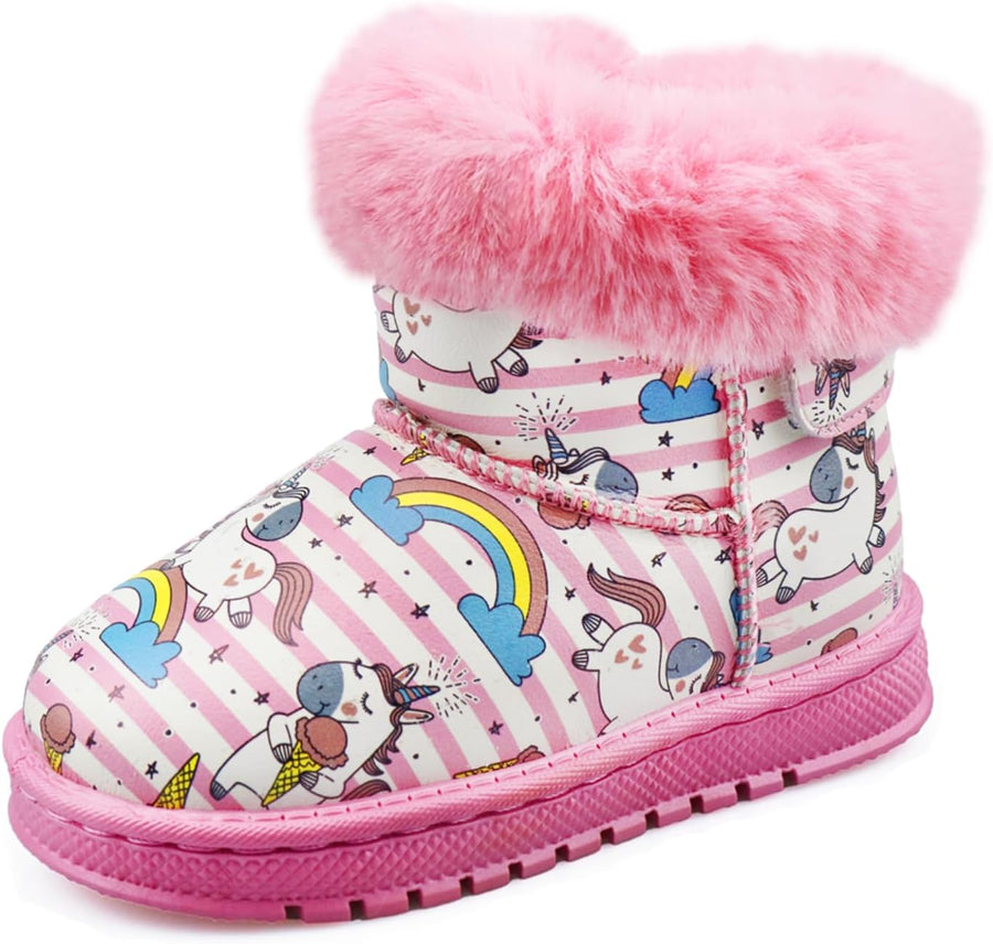 Girls Boots Unicorn Christmas Winter Boot for Toddler Little/Big Kid