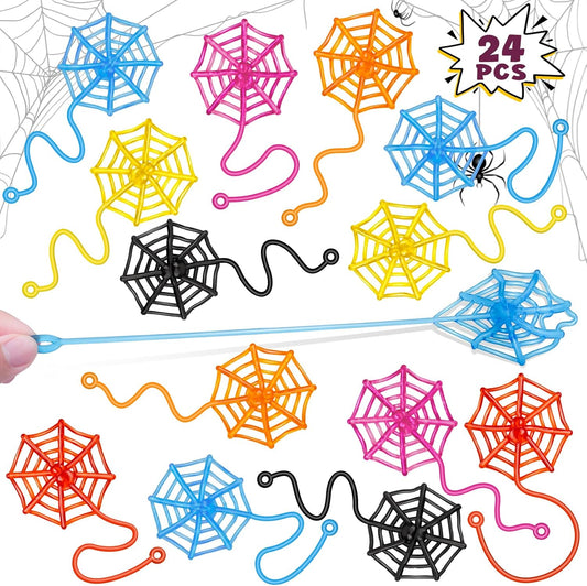 24 Pcs Sticky Spider Web Hands,Halloween Party Favors,Goodie Bag Fillers