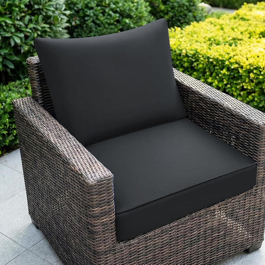Outdoor Chair Cushions Patio Furniture Seat & Back Pillow 22 x 22 Inch Gray