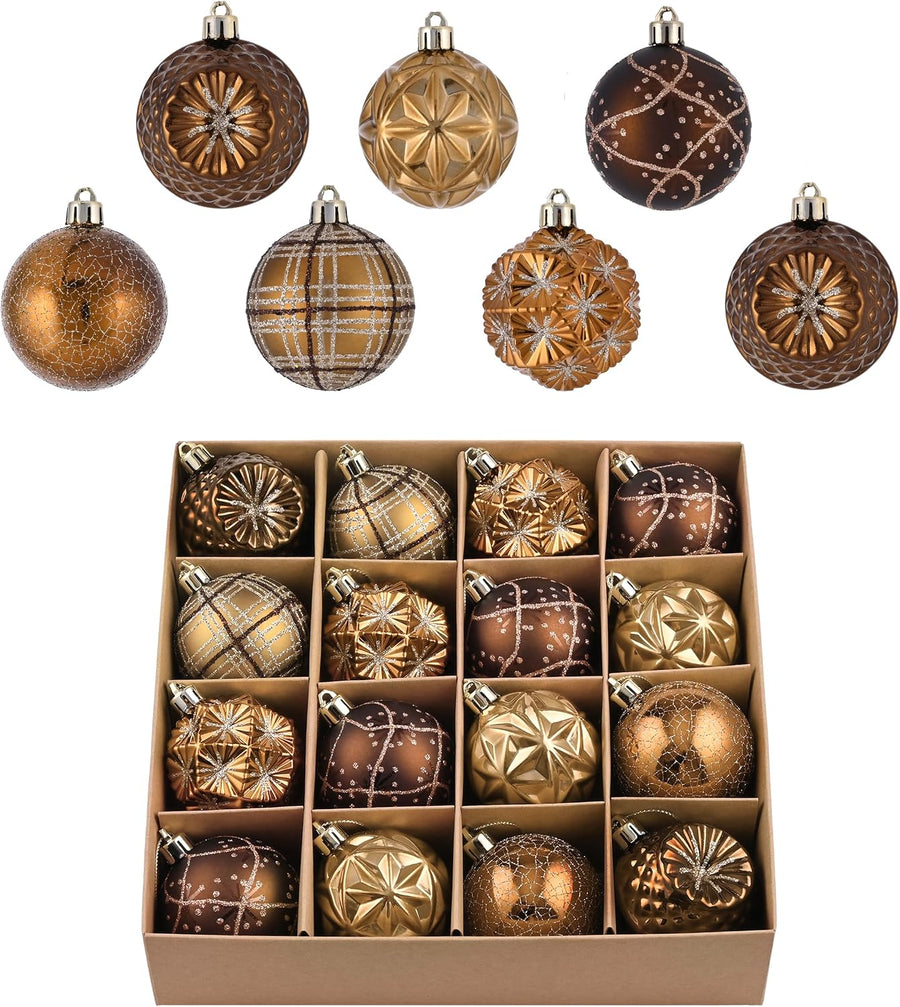 Valery Madelyn 16ct Christmas Tree Decorations Fall Ball Ornaments 2 Inches