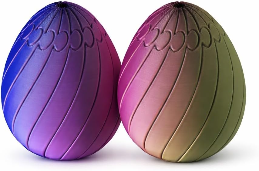 2 Pack Twisty Egg Fidget Toy – 3D Printed Stress Relief for Adults Easter