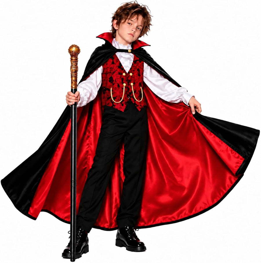 Vampire Costume for Boys 3 4 5 6 7 8 9 10 12 Years Old Halloween Costume