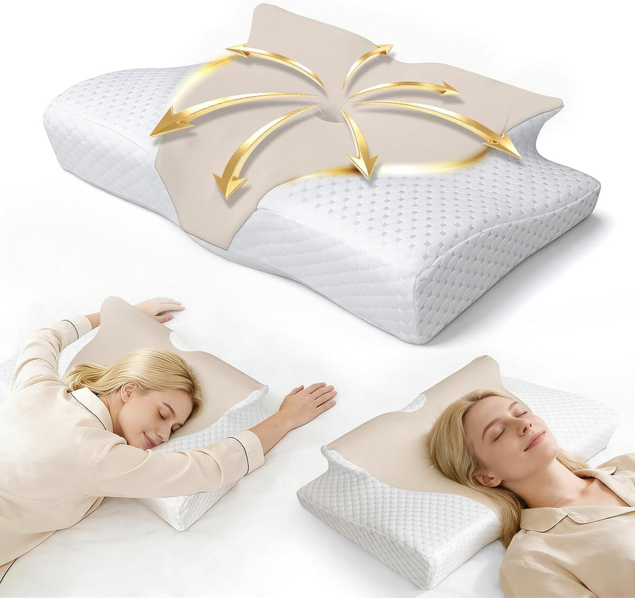 Cervical Neck Pillow for Pain Relief,Adjustable Ergonomic Pillow