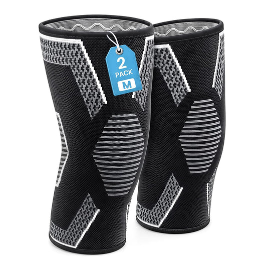 2 Pack Knee Brace for Women/Men, Knee Compression Sleeves for Gym Sports