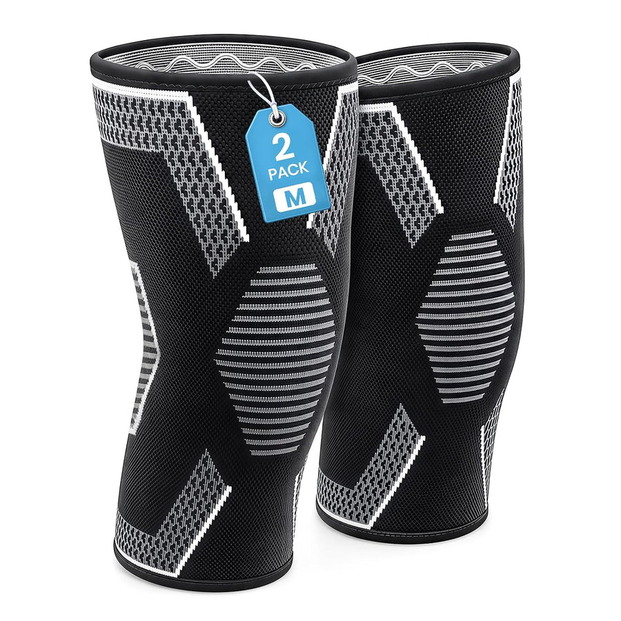 2 Pack Knee Brace for Women/Men, Knee Compression Sleeves for Gym Sports