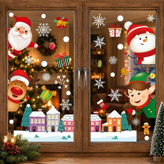 135Pcs Christmas Decor,Christmas Window Clings,Decal for Xmas Decorations