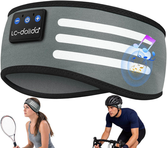 LC-dolida Open Ear Headphones Sports Headband with Hi-Res Audio for Women