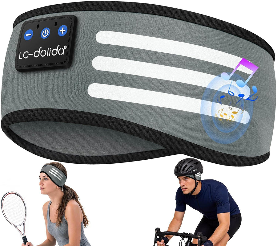 LC-dolida Open Ear Headphones Sports Headband with Hi-Res Audio for Women
