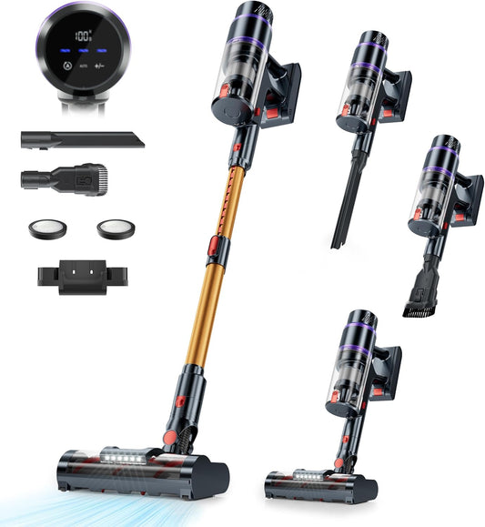Cordless Vacuum Cleaner, Lightweight Stick Vacuum with 50Kpa Suction