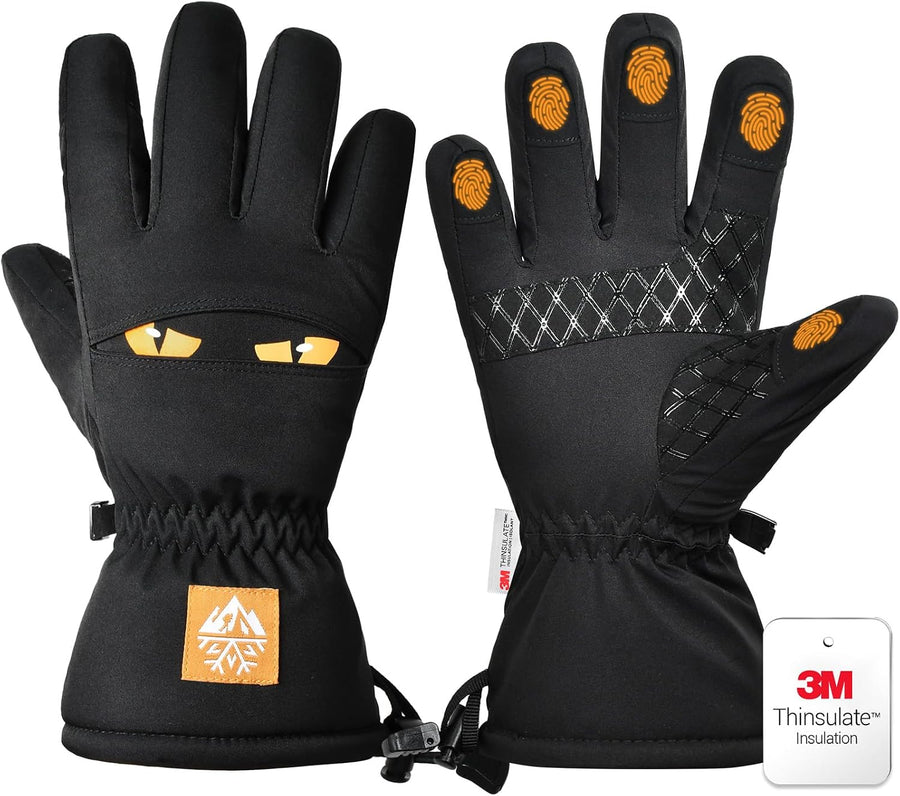 Kids Winter Gloves Waterproof & Thermal with 3M Thinsulate for Boys Girls