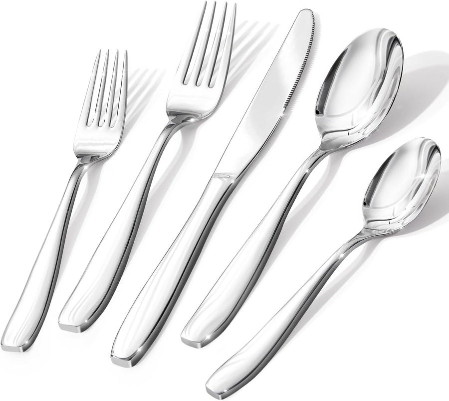Silverware Set for 8, 40 Piece Stainless Steel Flatware Utensil Cutlery Set