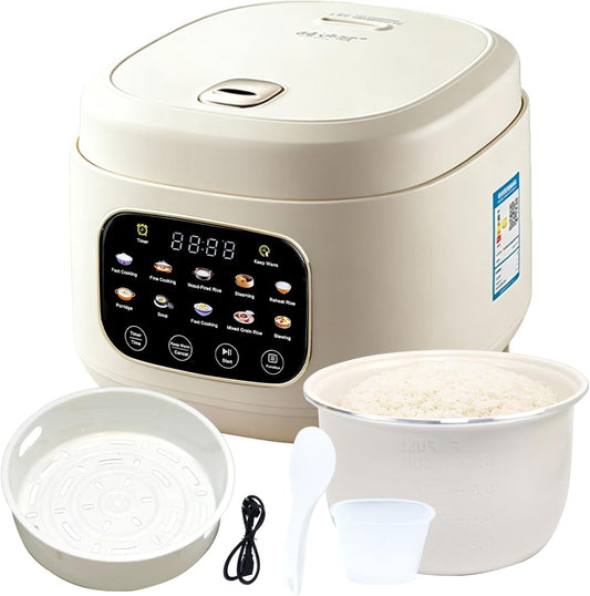 Small 3L/3.2qt Ceramic Rice Cooker,10 Cups Cooked/5 Cups Uncooked