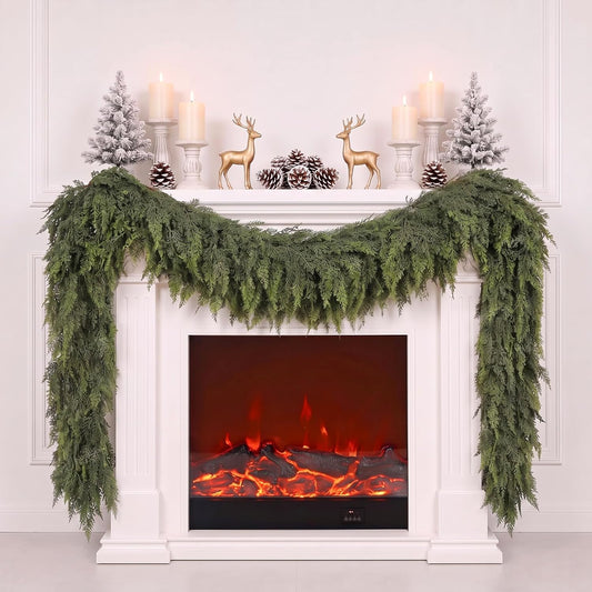9FT Artificial Cedar Garland for Christmas Decoration