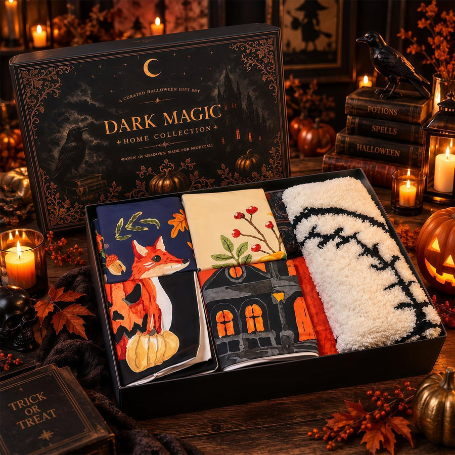 Halloween Home Decor Set, 7-Piece Blanket, Rug, Tapestry & Pillow Covers