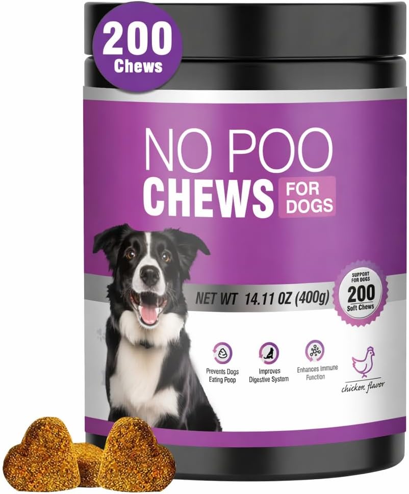 No Poop Eating Deterrent for Dog 200ct No Poo Stop Dogs Eating Poop Chicken