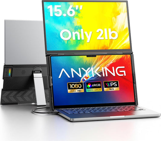 Laptop Screen Extender 15.6" FHD 1080P IPS Portable Monitor Above Laptop