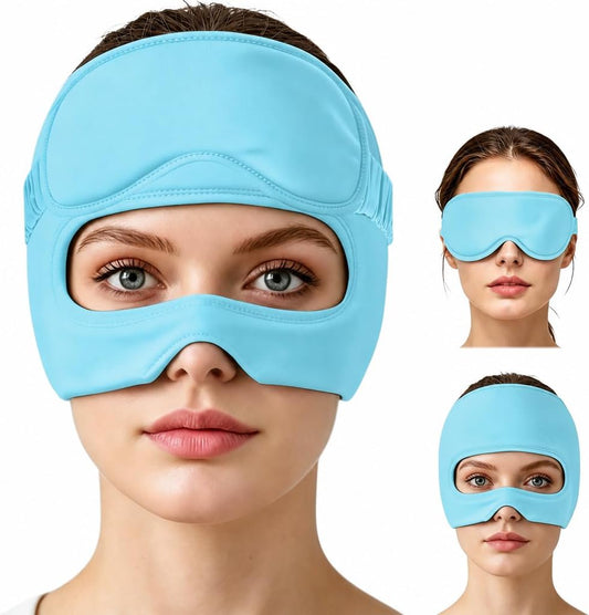 Migraine Relief Cap – Hot/Cold Eye Mask, Reusable Headache Wrap