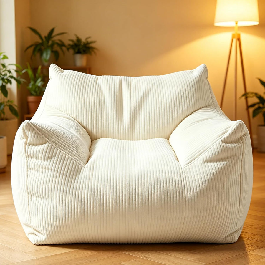Bean Bag Chair for Adults, Corduroy Armchair for Small Rooms