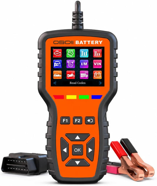 K2 Pro OBD2 Scanner with 6V/12V/24V Battery Tester, Car Diagnostic Tool, Check Engine Scanner Code Reader, Live Data Stream, I/M Readiness, VIN, Freeze Frame, O2 Sensor