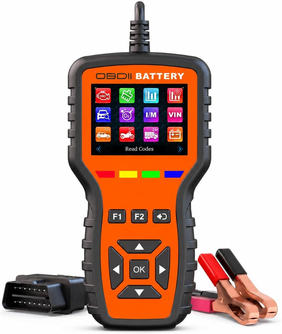 K2 Pro OBD2 Scanner with 6V/12V/24V Battery Tester, Car Diagnostic Tool, Check Engine Scanner Code Reader, Live Data Stream, I/M Readiness, VIN, Freeze Frame, O2 Sensor