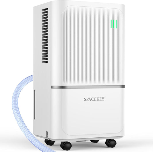 34 Pints Dehumidifier for Basement with Drain Hose Up to 2500 Sq.Ft, Compressor Dehumidifiers for Home, Bedroom, Bathroom, Large Room, 3 Modes, Intelligent Humidistat, Auto Shut-off, 24H Timer, White